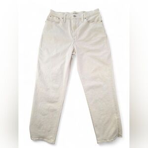 Madewell The Perfect Vintage Straight Jean Cream Ivory Denim Women’s Size 31